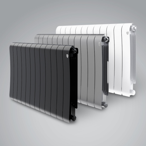 Биметаллический радиатор Royal Thermo INFINITY 500 - 10 секций, боковое, черный Noir Sable
