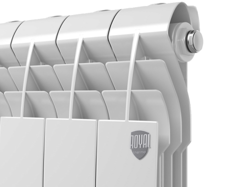 Алюминиевый радиатор Royal Thermo BILINER A 500 - 12 секций, боковое, белый