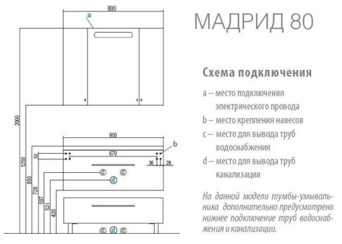 Комод для ванной Акватон Мадрид 80 белый 1A131903MA010