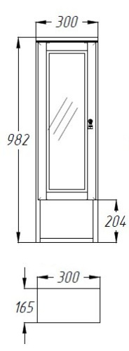Шкаф Opadiris КЛИО 30L левый, белый матовый Z0000014865