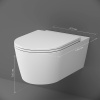 Подвесной унитаз Am.Pm Func C8F1701SC белый, FlashClean безободковый с сиденьем микролифт