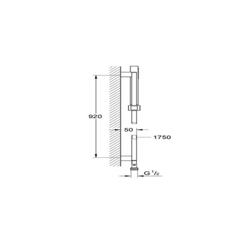 Душевой гарнитур Grohe Euphoria Cube 27700000 штанга 900 мм