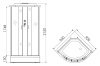 Душевая кабина 90x90 Erlit Comfort ER3509P-C4 низкий поддон