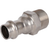 Соединитель ВПр-НР 15x3/4" пресс, нержавеющая сталь Rommer