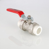 Кран латунный Valtec 25 с полипропиленовыми муфтами VTp.745.0.025