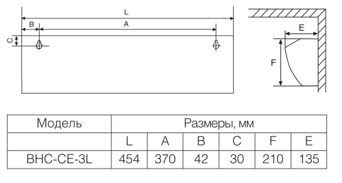 Воздушно-тепловая завеса BALLU BHC-CE-3