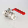 Кран латунный Valtec 25 с полипропиленовыми муфтами VTp.745.0.025
