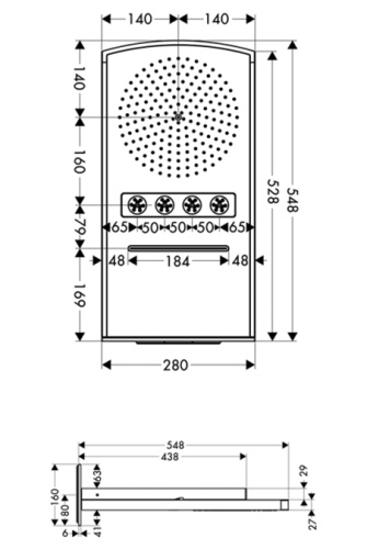 Верхний душ Hansgrohe Raidance Rainmaker 28411000