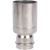 Муфта переходная однораструбная НПр 54x35 пресс, нержавеющая сталь Rommer