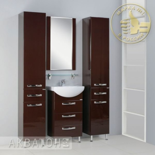 Тумба Акватон Ария 50 Н темно-коричневый 1A140201AA430