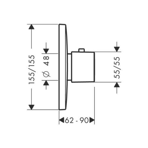 Смеситель для душа Hansgrohe PuraVida 15772400 Белый/Хром, скрытого монтажа, неполный комплект, термостатический