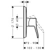 Смеситель для скрытого монтажа Hansgrohe Metris Classic 31676000 Хром, неполный комплект
