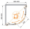Душевой уголок 90x90 Cezares ANIMA-W-R-2-90-C-Cr-IV