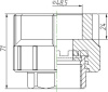 Соединитель под ключ Kalde 50x1 1/2"В полипропилен 3222-nfo-501b06