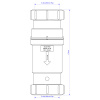 Сливной клапан McAlpine MACVALVE с сухим сифоном 50х50, обжим/обжим, MRNRV50С
