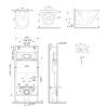 Унитаз с инсталляцией Am.Pm IS100101.701700 MasterFit клавиша L белый глянец + Spirit V2.0 белый, безободковый, сиденье микролифт