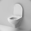 Подвесной унитаз Am.Pm Gem C901700SC белый, FlashClean безободковый с сиденьем микролифт