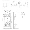 Унитаз с инсталляцией Am.Pm IS100101.741701 MasterFit клавиша L белый глянец + Sense белый, безободковый, сиденье микролифт