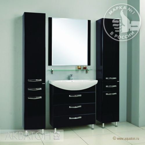 Тумба Акватон Ария 80 Н черный 1A141301AA950