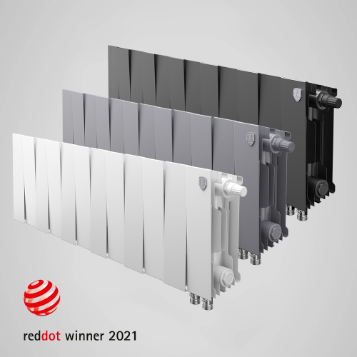Биметаллический радиатор Royal Thermo PianoForte 200 VDR - 12 секции, нижнее справа, черный Noir Sable
