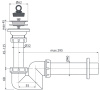 Сифон для раковины Alcaplast S-образный Dy 40 мм с нержавеющей решеткой Dy 63 мм A412