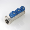 Коллектор 4 выхода Valtec 1"x1/2"Н с вентилями VTc.560.N.0604
