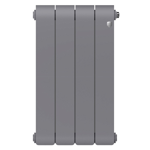 Биметаллический радиатор Royal Thermo INFINITY 500 VDR - 4 секции, нижнее справа, серебристый Silver Satin
