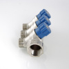Коллектор 4 выхода Valtec 1"x1/2"Н с вентилями VTc.560.N.0604