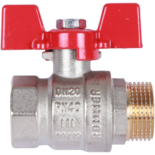 Кран шаровой 3/4"ВН ручка бабочка Rommer