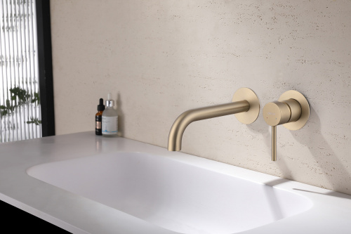 Смеситель для раковины ABBER Wasser Kreis AF8112G скрытого монтажа, золото матовое