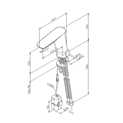 Смеситель для раковины AM.PM Inspire V2.0 F50A02300 сенсорный, хром