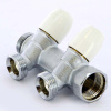 Коллектор 2 выхода Tiemme 3/4"x3/4"евроконус с вентилями, никелированый 1860026