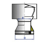 Дефлектор с юбкой D=120(0.5)/220 нерж.304