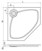 Душевой поддон 90x90 Cezares TRAY-S-P-90-56-W белый, прямоугольный, литой мрамор