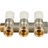 Коллектор 3 выхода STOUT 3/4"x3/4"евроконус с вентилями SMB 6851 343403