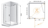 Душевой уголок 90x90 Cezares BERGAMO-W-A-1-90-P-Cr-R
