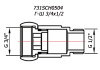 Подключение полотенцесушителя 3/4"Вx1/2"Н прямое, хром Smart