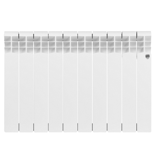 Алюминиевый радиатор Royal Thermo MONOBLOCK A 500 - 10 секций, боковое, белый
