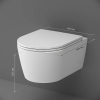 Подвесной унитаз Am.Pm Func C8F1700SC белый, FlashClean безободковый с сиденьем микролифт