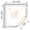 Душевой уголок 100x100 Cezares PRATICO-R-2-100-P-Cr