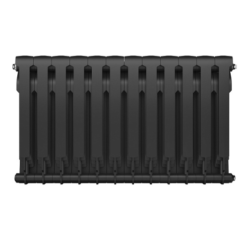 Биметаллический радиатор Royal Thermo BILINER B 500 - 12 секций, боковое, черный Noir Sable