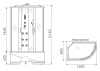 Душевая кабина 120x80 Erlit Comfort ER4512TPL-C4 левая, гидромассаж, низкий поддон