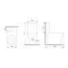 Унитаз-компакт Am.Pm Sense C748600SC белый, FlashClean безободковый с сиденьем микролифт