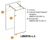 Душевая перегородка Cezares LIBERTA-L-2-90-GR-NERO