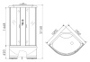 Душевая кабина 100x100 Erlit Comfort ER3510TP-C3 высокий поддон