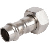 Соединитель с накидной гайкой 15x3/4" пресс, нержавеющая сталь Rommer