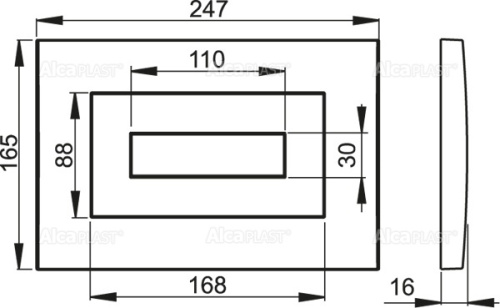 Смывная клавиша Alcaplast M472,