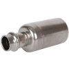 Муфта переходная однораструбная НПр 35x15 пресс, нержавеющая сталь Rommer