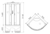 Душевая кабина 90x90 Erlit Comfort ER3509TP-C3 высокий поддон