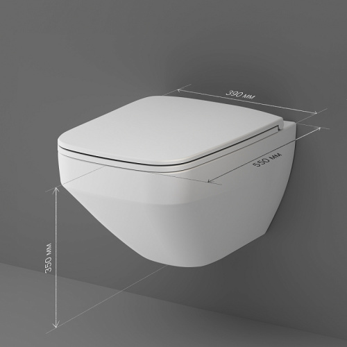 Подвесной унитаз Am.Pm Inspire V2.0 C50A1700MWSC белый матовый, FlashClean безободковый с сиденьем микролифт